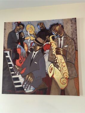 Jazz Band Canvas Wall Art — Multicolor